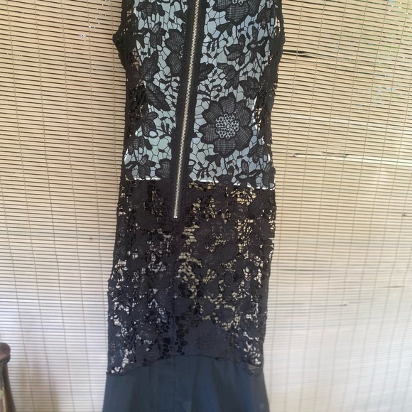 Black Lace Long Dress w Two Bodysuits - Picture 2 of 15